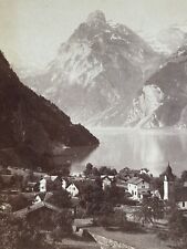 Antique Sisikon Switzerland View Of Uri-Rothstock Stereoview SV Photo