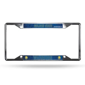 Golden State Warriors License Plate Frame Chrome EZ View - Special Order - Picture 1 of 1