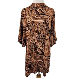Abito donna Richard Allan X H&M 6 maniche lunghe chiusura posteriore buco della serratura paisley - Foto 1 di 12