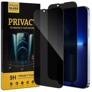 2x Contre Spy Vue Film de Protection pour IPHONE 13 Pro Max Écran des Yeux Verre - Afbeelding 1 van 7