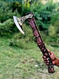 🪓 Custom Handmade Carbon Steel Viking Axe | Valentine’s & Xmas Gift AU - Picture 1 of 4
