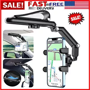 1080° Rotation Car Phone Holder Multifunction Car Sun Visor Smart Phone Stand - Picture 1 of 16