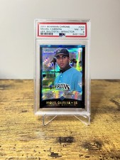 2001 Bowman Chrome X-Fractor Miguel Cabrera Rookie Error HOF PSA 8 Marlins