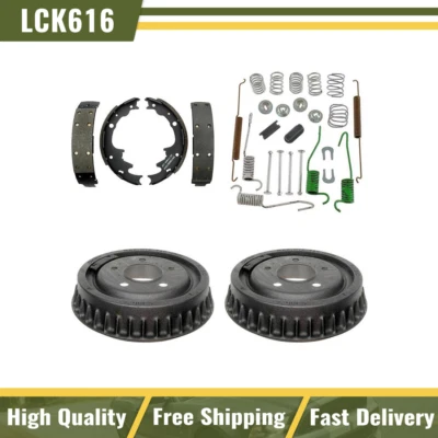 Tambores de freno traseros y zapatas de freno kit de resorte de hardware para Mazda B3000 1998-2008 9" Foto 1 de 4