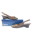Gabor Mocca Brown Adjustable Strap Heeled Shoes Size UK 5.5 Boxed