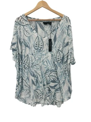 Tahari льняной Топ блузка женщин размер 3 X новый с Ярлыками натуральный легкий Cottagecore - Изображение 1 из 4