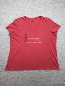 Life Is Good Top Womens XXL Red Crusher Tee Classic Fit From Sea To Shining Sea - Picture 1 of 13