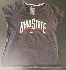 Nike Ohio State Womens V-Neck T-Shirt XL Slim Fit Short Sleeve - Womens/Girls - Picture 1 of 5