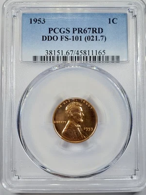 1953 Proof Lincoln Wheat Cent PCGS PF67RD DDO FS-101 (021.7) - Image 1 of 4