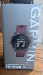 Garmin 010-02120-11 Forerunner 245 Music GPS Smartwatch - Merlot Purple - Picture 1 of 3