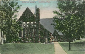 c1910 Rockland Massachusetts Unitarian religion Peterson Postcard 25-9850 - Picture 1 of 2