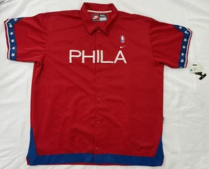 VTG Nike NBA Rewind Embroidered 1966 Philadelphia 76er Warmup Jersey Iverson 4XL - Picture 1 of 20
