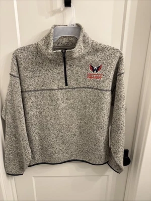 Washington Capitals Champion quarto de zíper NHL tamanho médio cinza novo com etiquetas - Imagem 1 de 4