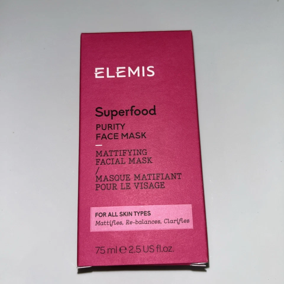 Elemis Superfood Purity Mattifying Face Mask New Boxed RRP £34 75ml Skincare  - Image 1 of 1