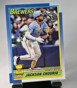 Tarjeta de la Copa de Novato 35 Aniversario Jackson Chourio Serie 1 Topps 2025 #T90-37 - Imagen 1 de 3