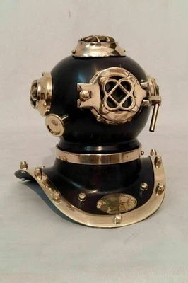 6" Handmade Brass Us Navy Mark IV Deep Sea Mini Divers Diving Helmet Decor Gift - Image 1 of 4