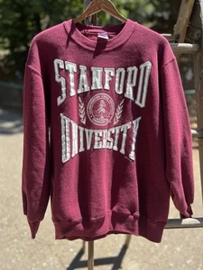 Sudadera De Colección Jerzees Stanford University Cuello Redondo Para Hombres LRG Hecha en EE. UU. - Imagen 1 de 9