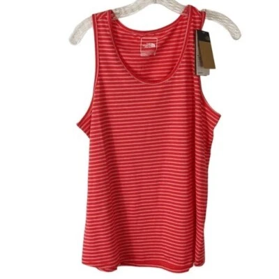 Женская майка The North Face W Terrain Tank M Slim Fit оранжевая в полоску - Изображение 1 из 4