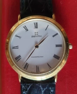 ZENITH COSMOPOLITAN UOMO 3 CM CASSA INOX 27.0120.295 SWISS MADE CINTURINO ORIG. - Imagen 1 de 6