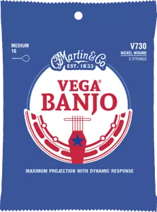 MEDIUM MARTIN 5 String BANJO STRING SET - VEGA V730 - Picture 1 of 2