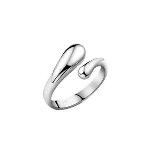 925 Placcato Argento Acqua Goccia Fidanzamento Bling Cuore Donna Anello Regalo - Foto 1 di 4