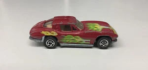 Chevy Corvette 1979 auto suelto Hot Wheels vintage llamas borgoña Hong Kong - Imagen 1 de 10