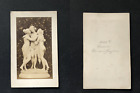 Italie, Statues Les Trois Grâces De Canova, Circa 1870 Vintage Cdv Albumen Print