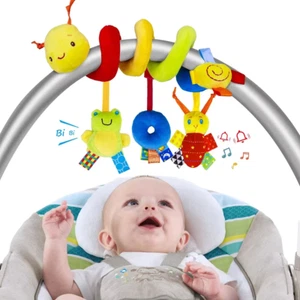 Spiral Stroller Toys Newborn Plush Hanging Baby Soft Rattle Sensory Toys Crib Mo - Picture 1 of 8