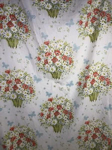 Vintage Morgan Jones Fitted Full Floral Sheet - Picture 1 of 2