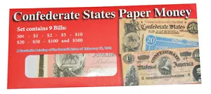 Bürgerkrieg Replik Konföderierte Währung Papiergeld { Ausgabe von 1864 } NEU - Bild 1 von 4