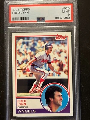 1983 Topps 520 FRED LYNN - PSA 9  Angels - Image 1 of 2
