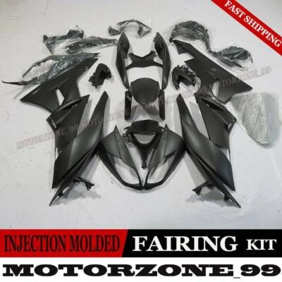 For Kawasaki Ninja ZX 6R 2009-2012 ZX600R Matte Black ABS Fairing Kit Bodywork - Image 1 of 3