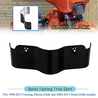 Vivid Black Batwing Lower Trim Skirt Fairing Fit For Harley Street Electra Glide — 第 1/4 张图片