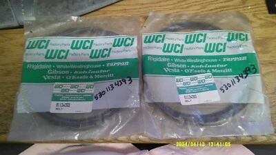 5301134393 Frigidaire Centro de Lavandería Juego de 2 Cinturones NUEVO Stock Antiguo Foto 1 de 4