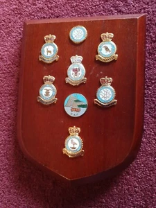 Royal Air Force Station Akrotiri wall plaque shield RAF with numerous Badges - Picture 1 of 2