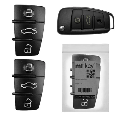 2X Tastenfeld für AUDI KLAPP SCHLÜSSEL A1 8X A3 8P 8V A4 B7 A6 C6 TT 8J Q3 8U Q7 - Bild 1 von 4