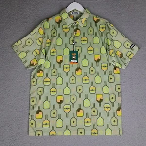 NEW Raised By Coyotes Pickleball Polo Shirt Adult Large Green Performance Men's - Picture 1 of 13