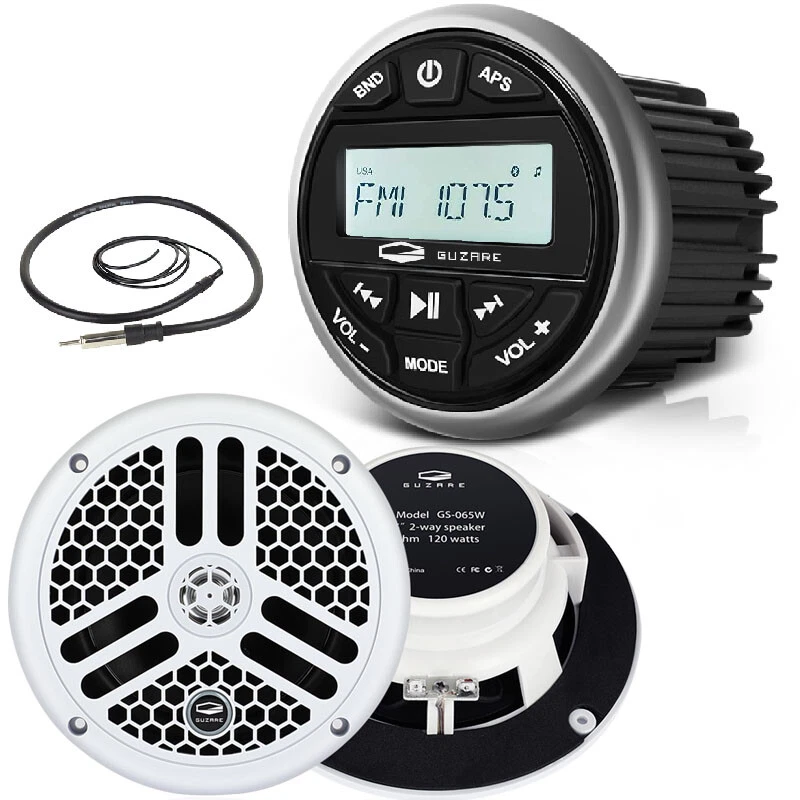 Marine Audio Bluetooth Stereo Radio w/ 6.5" Waterproof Speakers for ATV UTV - Image 1 of 4