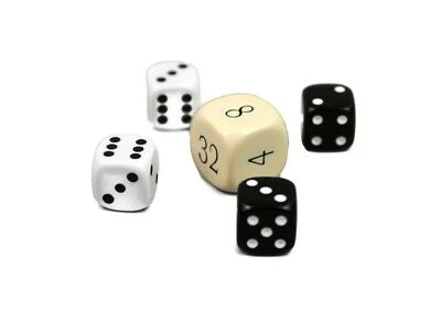 CHESSGAMMON Elfenbeinwürfelset mit Doppelwürfel