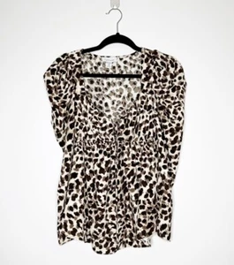 NEW Topshop Maternity Leopard Print Blouse Top Women's Multi Size 4 - Picture 1 of 4