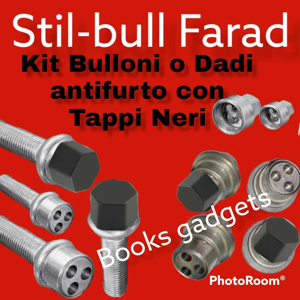 Bulloni Antifurto Farad Stil Bull FIAT PANDA dal 2012 Cerchi in lega