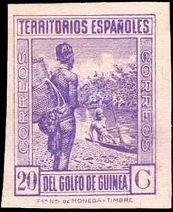 Guinea Esp. - Edi * 207s - 1931 - Tipos diversos - 20 cts. - S/dentar - Imagen 1 de 1