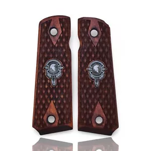 Zib Griffe Holzserie Pistolengriffe für Colt 1911, Metallmedaillon Logo - Bild 1 von 5