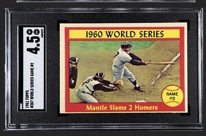 Mickey Mantle 1961 Topps 307 1960 World Series Game 2 Slams 2 Homers MLB SGC 4.5