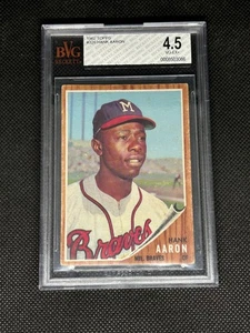 1962 Topps Hank Aaron #320 BVG 4.5 VG-EX+ HoF Vintage Baseball Milwaukee Braves - Picture 1 of 2