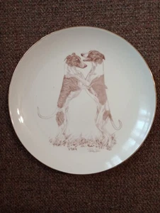 1984 Laurelwood Italian Greyhound Sammelteller "Whippet" von Paula Zan  - Bild 1 von 4