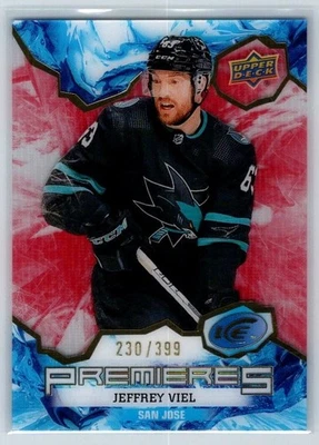 2021-22 UD Ice Premieres Red /399 Jeffrey Viel #172 Rookie San Jose Sharks RC - Image 1 of 2