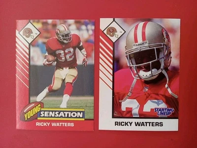 1993 Kenner SLU Starting Line Up RICKY WATTERS San Francisco 49ers 2-Card Set  - Image 1 of 2