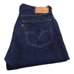 Levi 501 Jeans Regular Straight Blue Waist 38 Leg 32 W38 L32 Button Fly (Q6810) - Picture 1 of 9