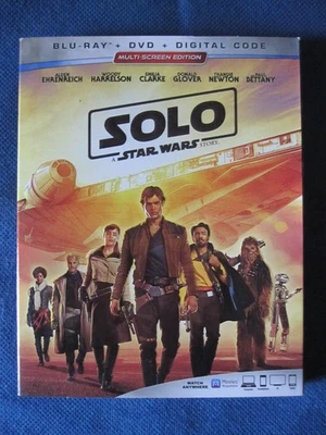 STAR WARS STORY SOLO BLU RAY DVD MOVIE COMBO PACK NEW/SEALED! FREE SHIP! - Image 1 of 2